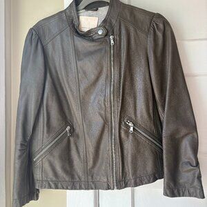 Rebecca Taylor leather moto jacket